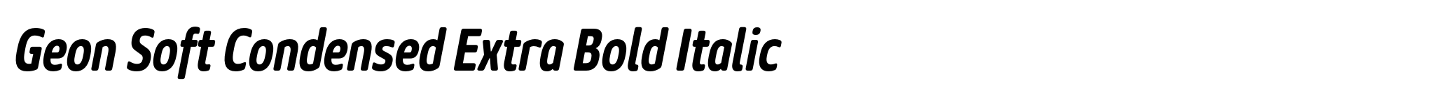 Geon Soft Condensed Extra Bold Italic image